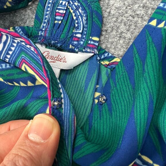 Candies Maxi Romper Womens S Small Wavelength High Low Cape Strapy Back Shorts - Picture 14 of 16